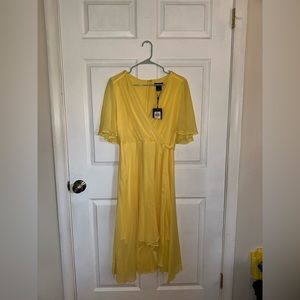 DKNY Yellow Long Dress Size 10